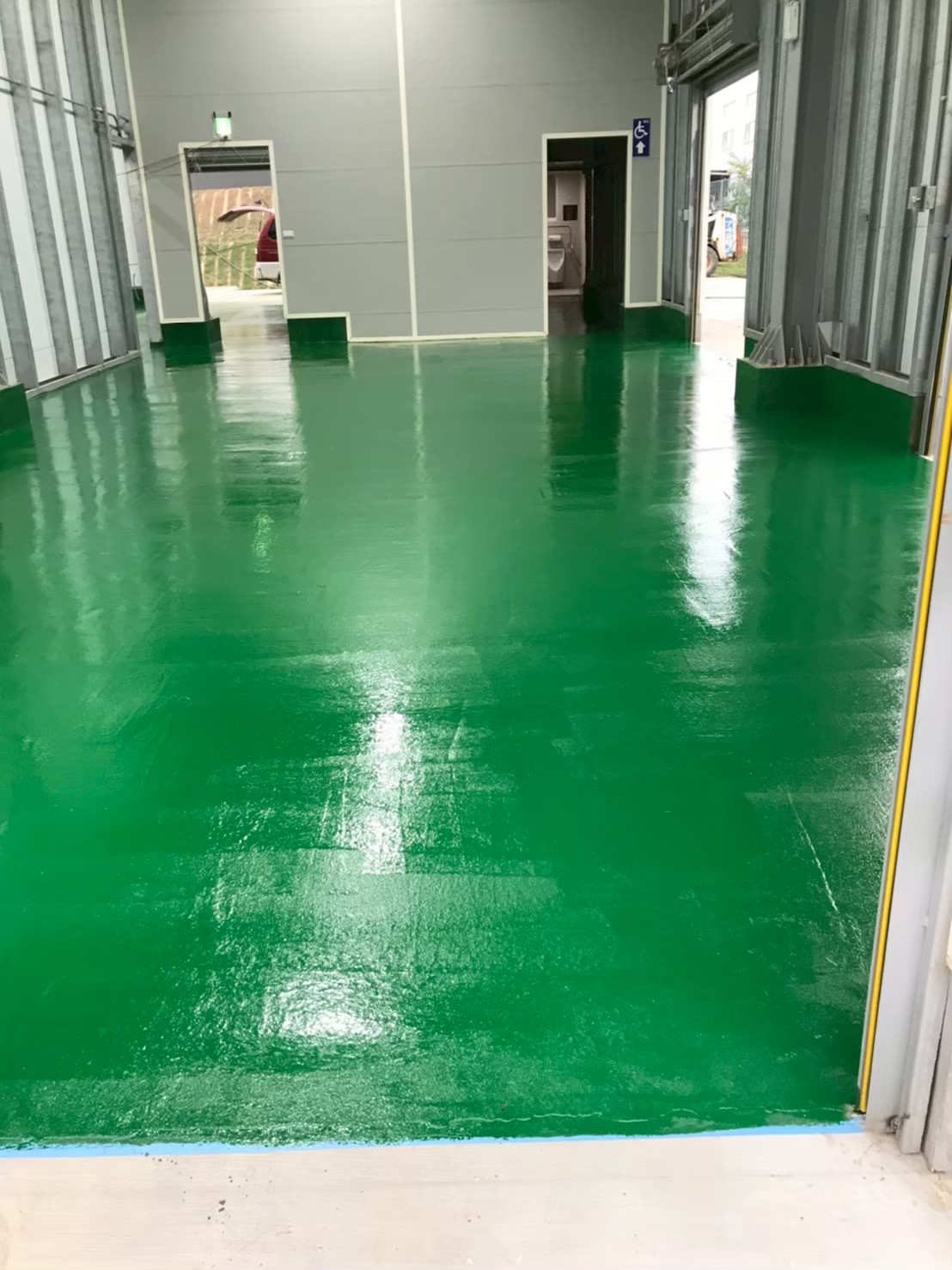 台南Epoxy地板工廠倉庫停車場地坪施工照片